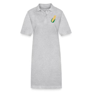 Corn - Stanley/Stella PAIGER Organic Women’s Polo Dress - heather grey - Front