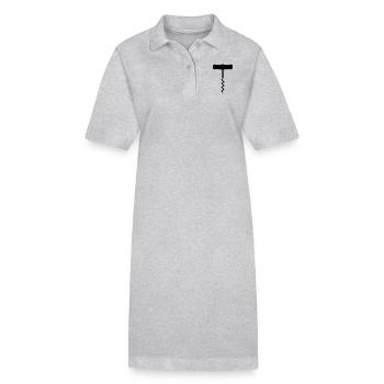 Korkenzieher - Stanley/Stella Frauen Bio-Polokleid PAIGER - Grau meliert - Vorne