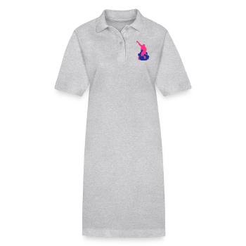 MMA # 6 - Rez-de-n Pound - Robe polo bio PAIGER Stanley/Stella Femme - gris chiné - Devant
