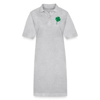 clove four / lucky clover - Robe polo bio PAIGER Stanley/Stella Femme - gris chiné - Devant