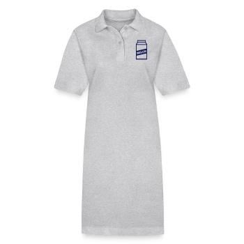 Milch - Stanley/Stella Frauen Bio-Polokleid PAIGER - Grau meliert - Vorne