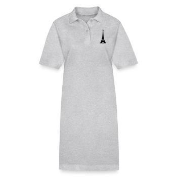 eiffelturm - Stanley/Stella Frauen Bio-Polokleid PAIGER - Grau meliert - Vorne
