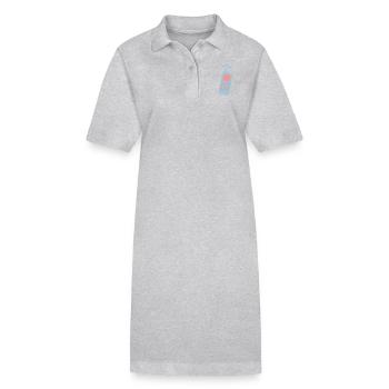 phone cellphone cell phone landline - Stanley/Stella PAIGER Organic Women’s Polo Dress - heather grey - Front