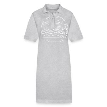 Strand - Stanley/Stella Frauen Bio-Polokleid PAIGER - Grau meliert - Vorne