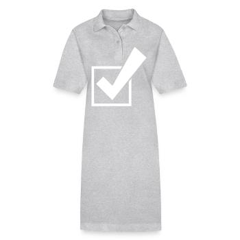 Tick Sélectionner le symbole de tick - Robe polo bio PAIGER Stanley/Stella Femme - gris chiné - Devant