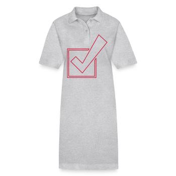 Tick Icône de coche - Robe polo bio PAIGER Stanley/Stella Femme - gris chiné - Devant
