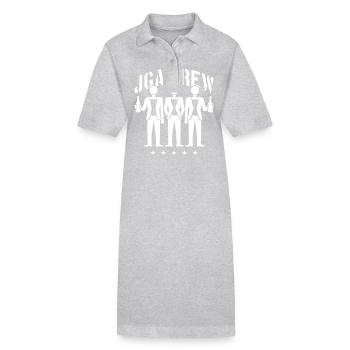 Enterrement de vie de garçon Crew Enterrement de vie de garçon - Robe polo bio PAIGER Stanley/Stella Femme - gris chiné - Devant