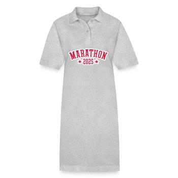 Marathon 2025 - Robe polo bio PAIGER Stanley/Stella Femme - gris chiné - Devant