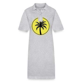 Palm Tree Holiday Plage - Robe polo bio PAIGER Stanley/Stella Femme - gris chiné - Devant