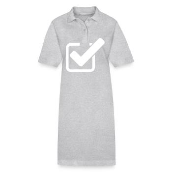 Cochez l’icône de coche - Robe polo bio PAIGER Stanley/Stella Femme - gris chiné - Devant