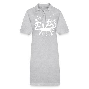 2025 klecks - Stanley/Stella Frauen Bio-Polokleid PAIGER - Grau meliert - Vorne