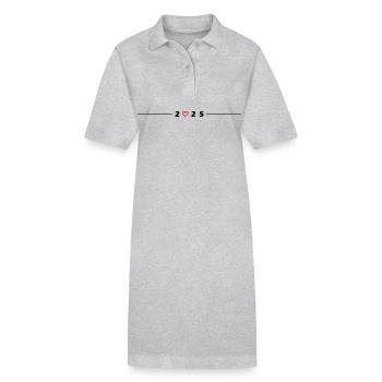 2025 Accident vasculaire cérébral - Robe polo bio PAIGER Stanley/Stella Femme - gris chiné - Devant