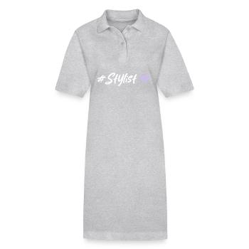 Styliste Coeur - Robe polo bio PAIGER Stanley/Stella Femme - gris chiné - Devant