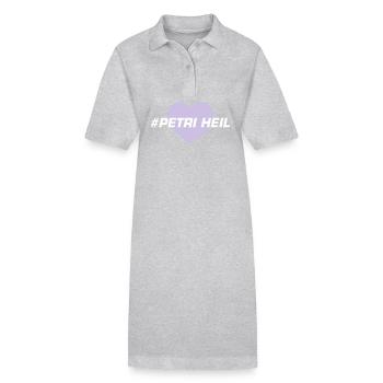 Petri Heil Pêche au cœur - Robe polo bio PAIGER Stanley/Stella Femme - gris chiné - Devant