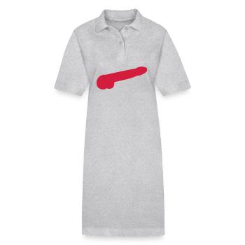 Silhouette de pénis - Robe polo bio PAIGER Stanley/Stella Femme - gris chiné - Devant