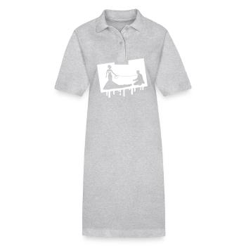 Hochzeit Brautpaar Leine - Stanley/Stella Frauen Bio-Polokleid PAIGER - Grau meliert - Vorne