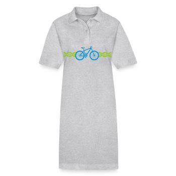 L’ADN du cyclisme à vélo | Couleurs modifiables - Robe polo bio PAIGER Stanley/Stella Femme - gris chiné - Devant