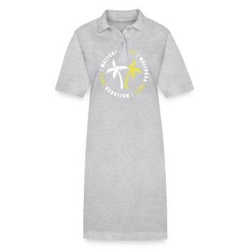 Jours fériés à Majorque 2024 - Robe polo bio PAIGER Stanley/Stella Femme - gris chiné - Devant