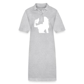 Femme Fête Poule Icône - Robe polo bio PAIGER Stanley/Stella Femme - gris chiné - Devant