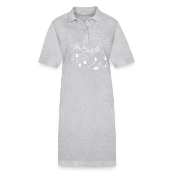 Camping - Stanley/Stella Frauen Bio-Polokleid PAIGER - Grau meliert - Vorne