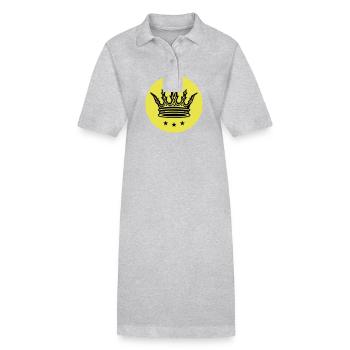 Couronne - Robe polo bio PAIGER Stanley/Stella Femme - gris chiné - Devant