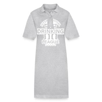 Dicton international sur la consommation d’alcool - Robe polo bio PAIGER Stanley/Stella Femme - gris chiné - Devant