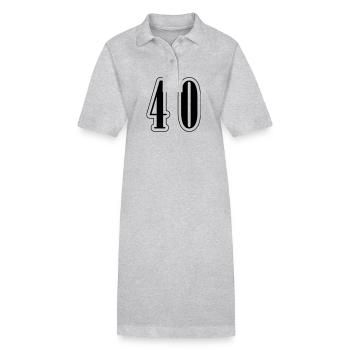 40 Symbole numérique - Robe polo bio PAIGER Stanley/Stella Femme - gris chiné - Devant