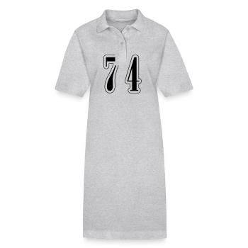 74 Symbole numérique - Robe polo bio PAIGER Stanley/Stella Femme - gris chiné - Devant
