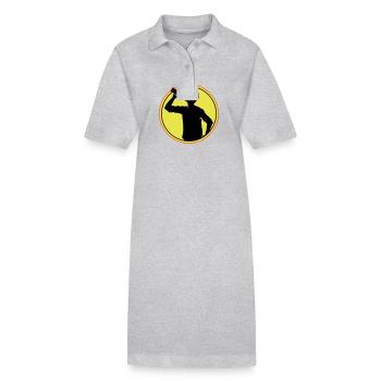 Buveur Bière Silhouette - Robe polo bio PAIGER Stanley/Stella Femme - gris chiné - Devant