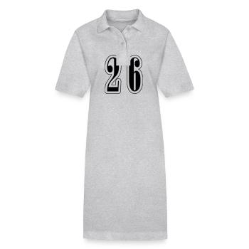 26 Symbole numérique - Robe polo bio PAIGER Stanley/Stella Femme - gris chiné - Devant