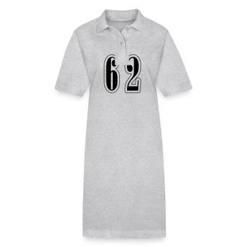 62 Symbole numérique - Robe polo bio PAIGER Stanley/Stella Femme - gris chiné - Devant