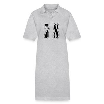 78 Symbole numérique - Robe polo bio PAIGER Stanley/Stella Femme - gris chiné - Devant
