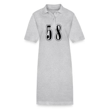 58 Symbole numérique - Robe polo bio PAIGER Stanley/Stella Femme - gris chiné - Devant
