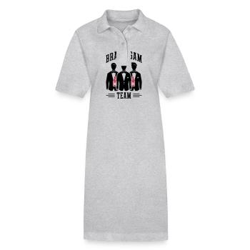 Mariage du marié - Robe polo bio PAIGER Stanley/Stella Femme - gris chiné - Devant
