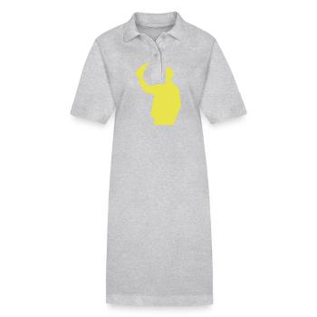 Boire Homme Fête Célébrer Bouteille - Robe polo bio PAIGER Stanley/Stella Femme - gris chiné - Devant