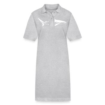Hai - Vintage Vector Design - Stanley/Stella Frauen Bio-Polokleid PAIGER - Grau meliert - Vorne