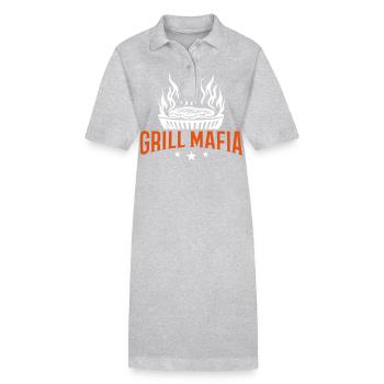 Grill Mafia Grillen - Stanley/Stella Frauen Bio-Polokleid PAIGER - Grau meliert - Vorne