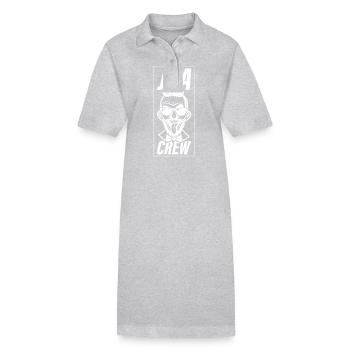 Enterrement de vie de garçon Équipage Enterrement de vie de garçon - Robe polo bio PAIGER Stanley/Stella Femme - gris chiné - Devant