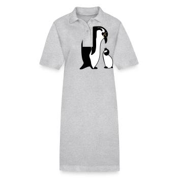 manchot - Robe polo bio PAIGER Stanley/Stella Femme - gris chiné - Devant