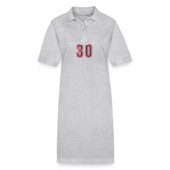 Justaucorps 30 Nombre d’années - Robe polo bio PAIGER Stanley/Stella Femme - gris chiné - Devant