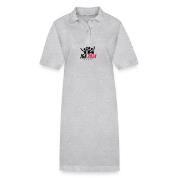 Junggesellen Abschied 2024 - Stanley/Stella Frauen Bio-Polokleid PAIGER - Grau meliert - Vorne