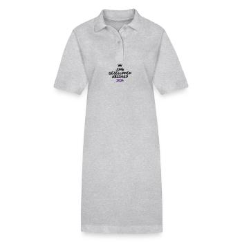 Junggesellinnenabschied 2024 Junggesellin - Stanley/Stella Frauen Bio-Polokleid PAIGER - Grau meliert - Vorne