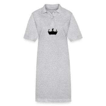 Badewanne Pflege Beauty Frau - Stanley/Stella Frauen Bio-Polokleid PAIGER - Grau meliert - Vorne