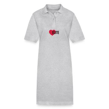 Cœur d’élite - Robe polo bio PAIGER Stanley/Stella Femme - gris chiné - Devant