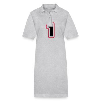 1 Zahl College - Stanley/Stella Frauen Bio-Polokleid PAIGER - Grau meliert - Vorne