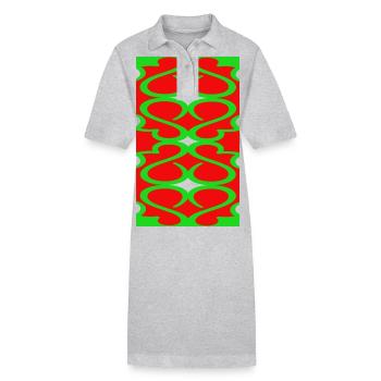 Neues Design - Stanley/Stella Frauen Bio-Polokleid PAIGER - Grau meliert - Vorne