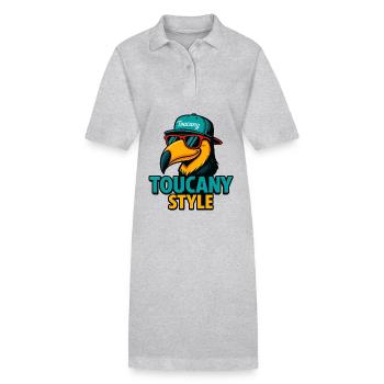 Toucany Style - Stanley/Stella Frauen Bio-Polokleid PAIGER - Grau meliert - Vorne