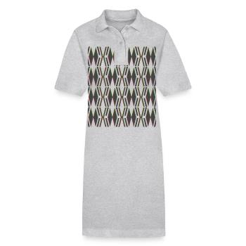 Criss Kreuz Design - Stanley/Stella Frauen Bio-Polokleid PAIGER - Grau meliert - Vorne