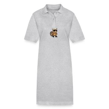 Eichhörnchen Winter - Stanley/Stella Frauen Bio-Polokleid PAIGER - Grau meliert - Vorne
