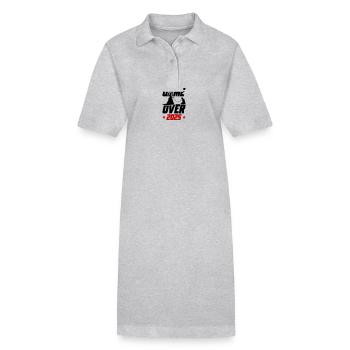 Game Over 2025 Mariage Mariage - Robe polo bio PAIGER Stanley/Stella Femme - gris chiné - Devant